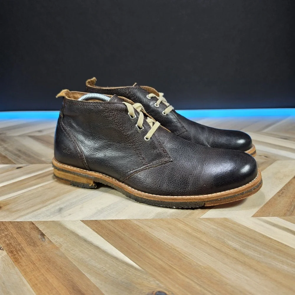Bed Stu Brown Leather Ankle Boots Men's Size 9/EUR 43 Casual Chukka Gum Sole